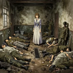 1 8 5 4 crimea, florence nightingale, army hospital in scutari, overcrowded, filthy, blocked drains, broken toilets, rats, many wounded soldiers, sleep dirty floor, grimy walls, finely detailed perfect art, gapmoe yandere grimdark, trending on pixiv fanbox, painted by greg rutkowski makoto shinkai takashi takeuchi studio ghibli