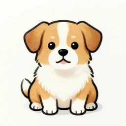cute dog illustration by artstation oil pastels high contrast