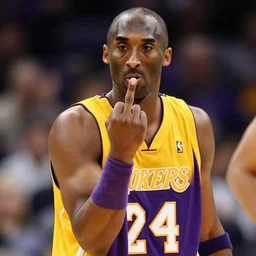 kobe bryant giving the middle finger