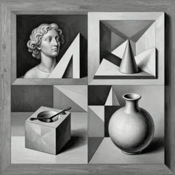 Painting by Wassily and M. C. Escher