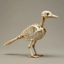 bird made of bird bone structures, birdbone structure photograph by naturalist museum
