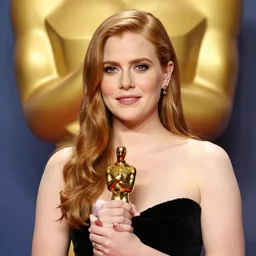 amy adams winning an oscar, very detailed, realistic