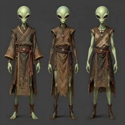 concept art, traditional alien clothes