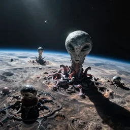 photo of an alien planet surface, surreal alien life