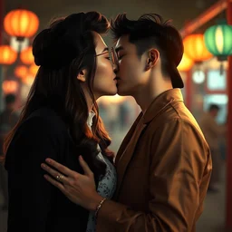 photography of asian couples kissing each other, deep focus, d & d, presented as magazine collage style, volumetric light, colourful, sharp, detailed, digital painting by rolf armstrong, jeremy lipkin and michael garmash, rob rey and kentaro miura style