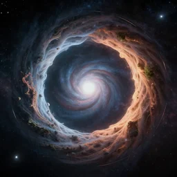 a futuristic glimpse into the past where the two portals of life intertwine to form one full circle, completely separated by a universe of doubt