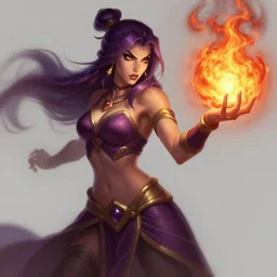 The sorceress casting a fire ball, league of legends, tiny abdomen & inflated hips body, deeply well drawned 👀💪💪👐🦵🦵, highly detailed, digital painting, artstation, concept art, smooth, sharp focus, illustration, ArtStation, art by 100% Hearthstone