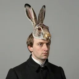 portrait of a man with a hare's head, adams ansel, hans bellmer, blossfeldt karl, - h 7 6 8