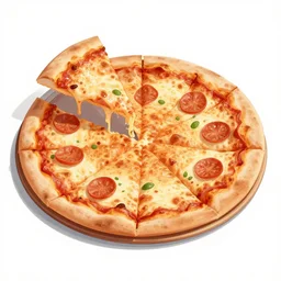 eating pizza