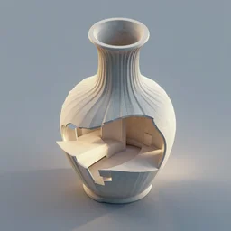unfinished baroque klein bottle sculptural pleated curved roof planes lift and descend creating shade and architectural expression, 3 d top view axonometric, dramatic surrealist form, morning light, lightweight structures, isometric, reimenian surfaces