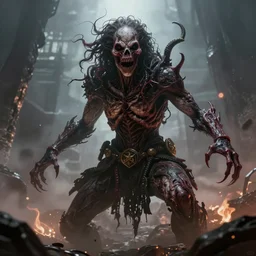 an epic action concept painting by sd ai of an exquisite horror masterpiece. digital art