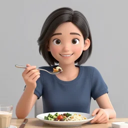 you never knew whether or not she was deciding to eat you when she smiled, digital render, trending on artstation