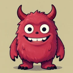 cute smiling sinister monster by pablo picasso,,