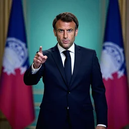 Emmanuel Macron dodging bullets in Matrix 5