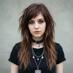 a portrait of a pretty sewer punk young lady by daniela uhlig
