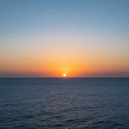 sunset over the ocean, Van Gogh style