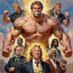 full body and head portrait of huge mutant dorian yates as marvel's juggernaut, dynamic action, painted by norman rockwell and phil hale and greg staples and tom lovell and frank schoonover and jack kirby
