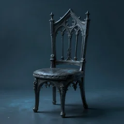 gothic chair, crisp, dim painterly volumetric aquatic lighting, beautiful 3 d concept art, artstation