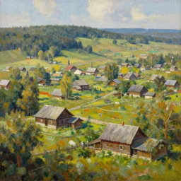slavic village, sharp focus, wide shot, trending on artstation, masterpiece, by greg rutkowski, by ross tran, by fenghua zhong, octane, soft render, oil on canvas, colorful, cinematic, environmental concept art