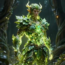 a male! spore druid with leaf and vine themed clothing, fully clothed, glowing energy, d & d, fantasy, intricate, cinematic lighting, highly detailed, digital painting, artstation, concept art, smooth, sharp focus, illustration, subject in the middle of the frame, art by artgerm and greg rutkowski and alphonse mucha