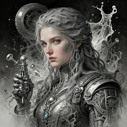 beautiful scientist, sci - fi, utopian splash art, art by artgerm, intricately detailed, highly detailed, trending on artstation, 4 k, wallpaper - 1 0 2 4