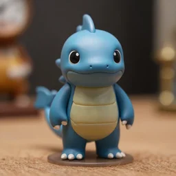high quality presentation photo of a detailed figurine of a cute loch ness monster, photography 4k f1.8 anamorphic bokeh 4k Canon Nikon