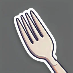 fork, sticker, highly detailed, colorful, illustration, smooth and clean vector curves, no jagged lines, vector art, smooth