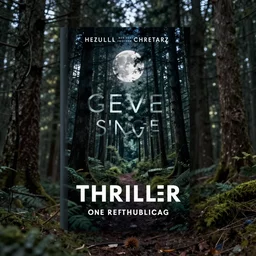 thriller book cover of a forest with moon, realistic concept, unsplash photography, shutterstock, getty images, highly detailed photography, flickr