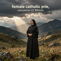 “female catholic priest, canon LE 80mm”