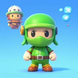 little ninja, 3 d game, cel shaded, kawaii