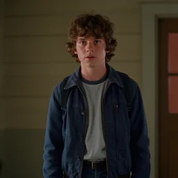 film still of jim hopper as dustin henderson in stranger things, 8 k