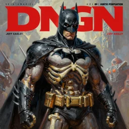 oil painting of skeletor as batman, art by jeff easley, 4 k, dnd magazine cover, fantasy, highly detailed, epic lighting
