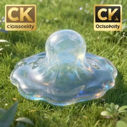 concept art of transparent slime in the meadow. fantasy art, high details, masterpiece, cgsociety, octane render, 8 k, volumetric lighting, photorealism, translucent raytracing, artstation contest winner