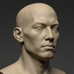 zbrush sculpture of jidion, likeness, high quality, clay render, ambient occlusion, anatomy, human face