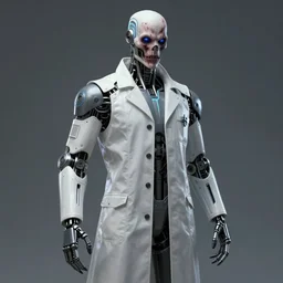 cybernetic plague doctor 8 k hyperrealism creepy