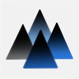 triangles fading black to blue