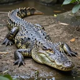 photo of a crocodile as a human