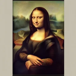 queen of england painted. the style of the mona lisa