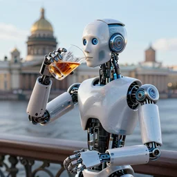 neural network robot drinks alcohol in st. petersburg