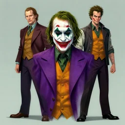 seth rollins as the joker by greg rutkowski and artgerm, concept art