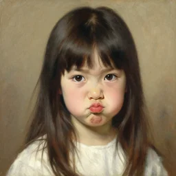 cute portrait of pouting anime girl, painting by gaston bussiere, craig mullins, j. c. leyendecker