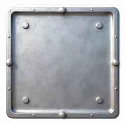 concept art of a an iron plate of 1 0 0 lbs painted in blue, white and red, with the drawing of a french guy with a mustach on one side, octane render, digital painting, artstation, concept art, smooth, sharp foccus ilustration hq