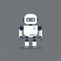 ai build robot minimalist logo by alan fletcher