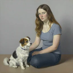 woman and dog by John Currin