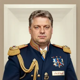 id photo of a viktor orban in emperor outfit, art by peter sato