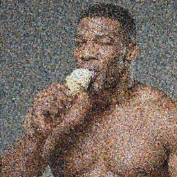 Mike Tyson eating ice cream digital art 4K quality super realistic