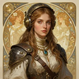 A full portrait of a beautiful post apocalyptic Ukrainian explorer, intricate, elegant, highly detailed, digital painting, artstation, concept art, smooth, sharp focus, illustration, art by Krenz Cushart and Artem Demura and alphonse mucha