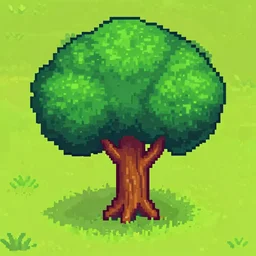 2 d tree from stardew valley pixel art