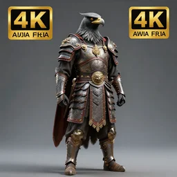 full length photo of a warrior with falcon armour, highly detailed, 4 k, hdr, smooth, sharp focus, high resolution, award - winning photo
