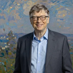 Buff Bill Gates, painting by Monet